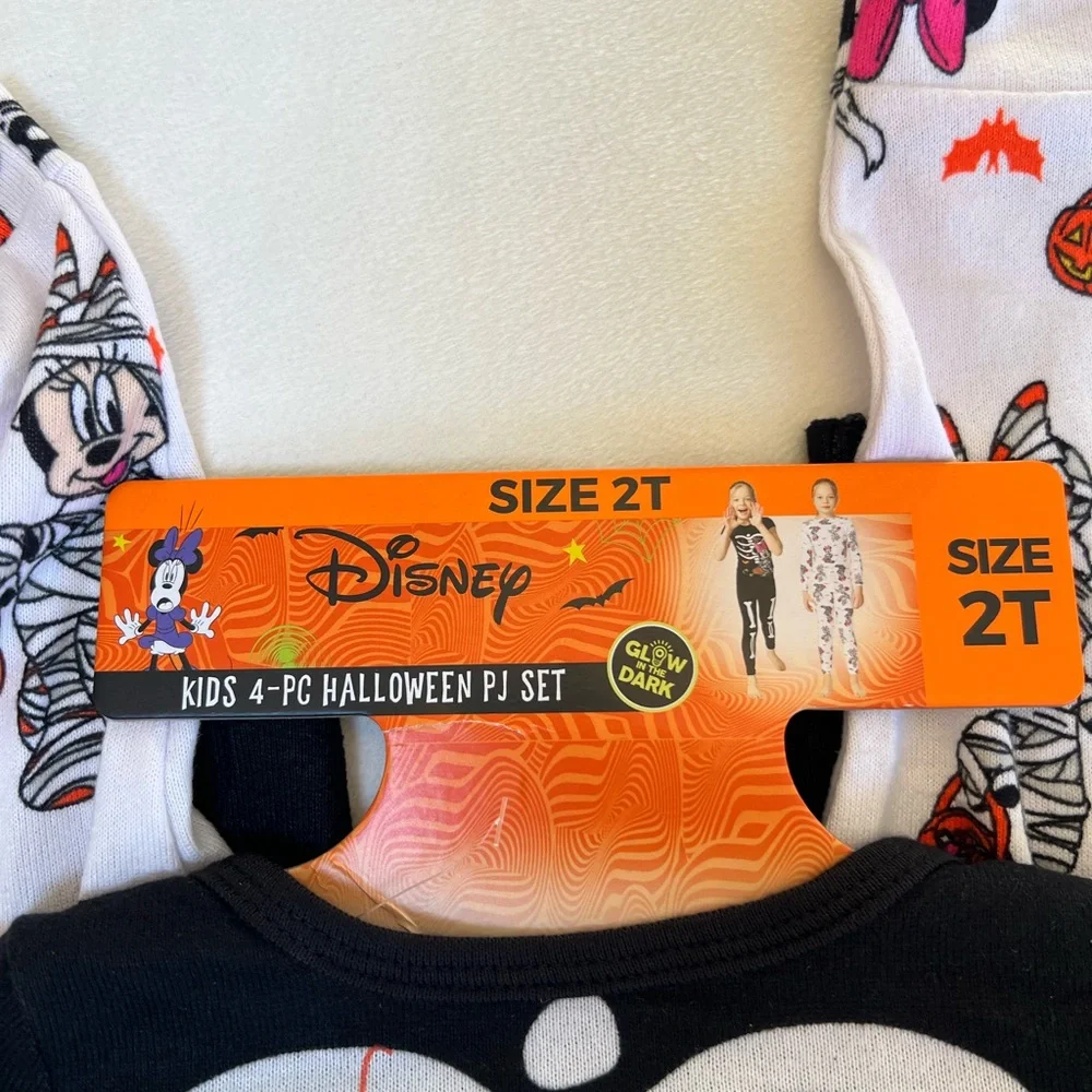 Disney Halloween 4-PC Themed‎ PJ sets Size 2T